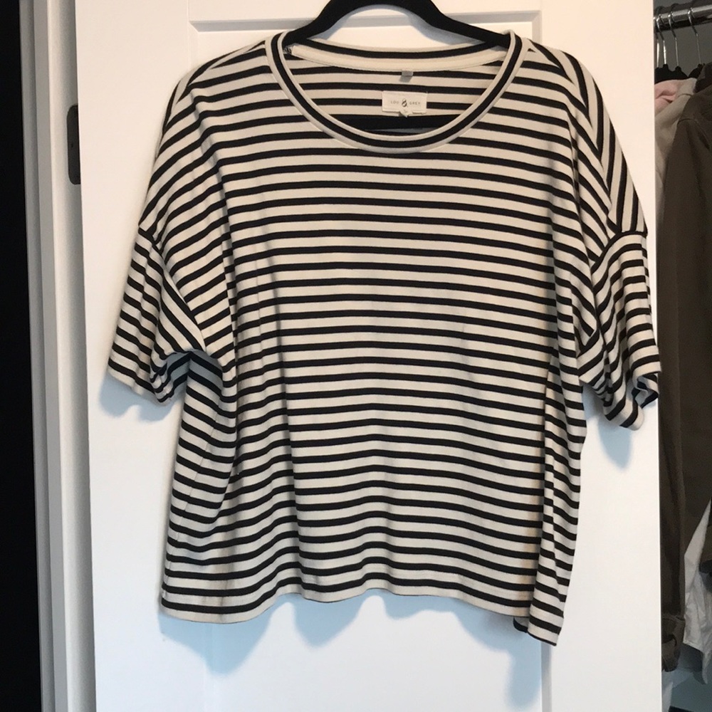 Lou and Grey striped crop shirt